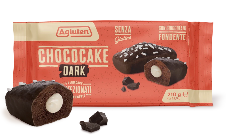 Plumcake Chococake dark con cioccolato fondente, senza glutine - Agluten